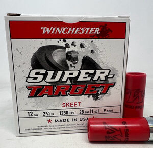 Winchester 12 Gauge Super-Target Ammunition TRGT12509CASE #9 Shot 2-3/4" 1oz 1250fps CASE 250 Rounds