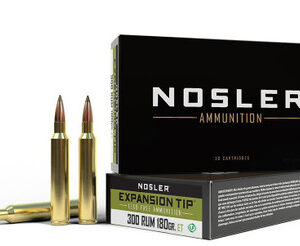 Nosler 300 Rum Ammunition 180 Grain E Tip 20 Rounds - FAST SHIPPING-NO CREDIT CARD FEES