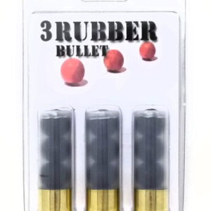 Paraklese Technologies 12 Gauge Ammunition 2-3/4" 3 Rubber Bullet 3 Rounds