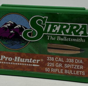 Sierra 338 Cal (.338 Dia) Reloading Bullets Pro Hunter SRAA2620 225 Grain Spitzer Soft Point 50 Pieces - FAST SHIPPING-NO CREDIT CARD FEES