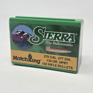 Sierra 270 Cal (.277 Dia) Reloading Bullets Matchking SRAA1833 135 Grain Hollow Point Boat Tail 100 Pieces - FAST SHIPPING-NO CREDIT CARD FEES