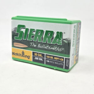 Sierra 30 Cal/7.62mm (.308 Dia) Reloading Bullets Matchking SRAA2269 169 Grain Hollow Point Boat Tail 100 Pieces - FAST SHIPPING-NO CREDIT CARD FEES