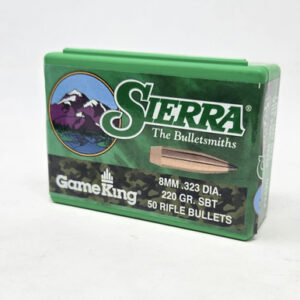 Sierra 8mm (.323 Dia) Reloading Bullets Gameking SRAA2420 220 Grain Boat Tail Spitzer Soft Point 50 Pieces - FAST SHIPPING-NO CREDIT CARD FEES