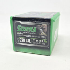 Sierra 270 Cal (.277 Dia) Reloading Bullets Tipped Gameking SRAA4475 175 Grain Boat Tail Ballistic Tip 100 Pieces