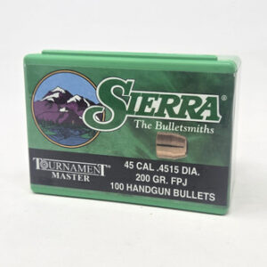 Sierra 45 Cal (.451 Dia) Reloading Bullets Tournament Master SRAA8825 200 Grain Full Metal Jacket 100 Pieces