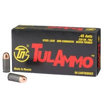 Tula .45 ACP Ammunition 230 Grain Full Metal Jacket 50 rounds