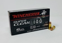 Winchester 45 Auto Ammunition W45LF 160 Grain Zinc Core Full Metal Jacket 50 Rounds - FAST SHIPPING-NO CREDIT CARD FEES