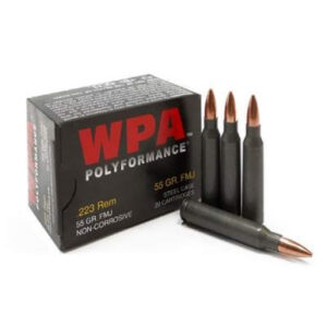 Wolf 223 Rem Ammunition WPA Polyformance 55 Grain Full Metal Jacket 20 Rounds - FAST SHIPPING-NO CREDIT CARD FEES