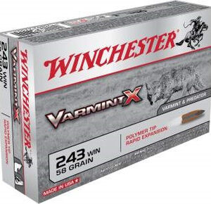 Winchester 243 Win Varmint X X243P 58 gr Polymer Tip 20 rounds - FAST SHIPPING-NO CREDIT CARD FEES