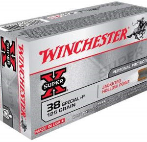Winchester 38 Special +P X38S7PH 125 gr JHP 50 rounds - FAST SHIPPING-NO CREDIT CARD FEES