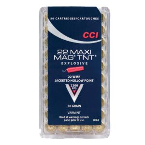 CCI Maxi-Mag TNT Rimfire Ammunition .22 WMR 30 gr HP 2200 fps 2000/ct (40-50/ct Boxes) - FAST SHIPPING-NO CREDIT CARD FEES