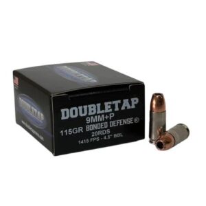 Double Tap Bonded Defense Handgun Ammunition 9mm(+P) 115gr JHP 1415 fps 20/ct - FAST SHIPPING-NO CREDIT CARD FEES