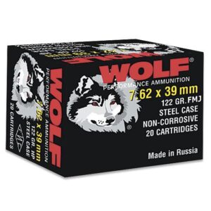 Wolf WPA Polyformance Rifle Ammunition 7.62x39mm 123 gr FMJ 2396 fps 20/ct - FAST SHIPPING-NO CREDIT CARD FEES