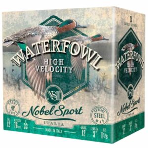 Nobel Sport Steel Waterfowl High Velocity Shotshells 12ga 3" 1-1/8oz 1500 fps #2 25/ct - FAST SHIPPING-NO CREDIT CARD FEES