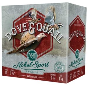 Nobel Sport Dove & Quail Shotshells 12 ga 2-3/4" 1-1/8 oz 1255 fps #7.5 25/ct - FAST SHIPPING-NO CREDIT CARD FEES