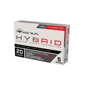 Migra Hybrid Turkey HD Tungsten/Nickel Plated Lead Stack Shotshells 20ga 3" 1-1/2oz 1100 fps #5 & #9 5/ct - FAST SHIPPING-NO CREDIT CARD FEES