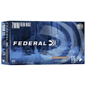 Federal Power-Shok Rifle Ammunition 7mm Rem Mag 175 gr SP 2860 fps - 20/ct - FAST SHIPPING-NO CREDIT CARD FEES
