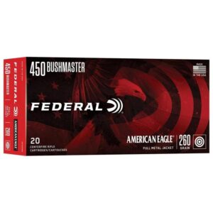Federal American Eagle Rifle Ammunition.450 Bushmaster 260gr FMJ 2040 fps 20/ct - FAST SHIPPING-NO CREDIT CARD FEES