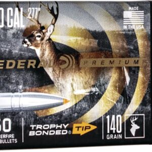 FEDERAL .277 CALIBER 140GR TROPHY BONDED TIP CB BULLET 50RD - FAST SHIPPING-NO CREDIT CARD FEES
