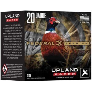 Federal Premium Upland Paper Shotshells 20ga 2-3/4" 1oz 1250 fps #4 25/ct - FAST SHIPPING-NO CREDIT CARD FEES