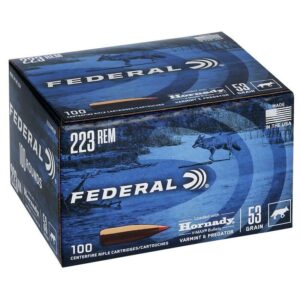 Federal Varmint & Predator Rifle Ammunition .223 Rem 53 gr FMJ 3400 fps 100/ct - FAST SHIPPING-NO CREDIT CARD FEES