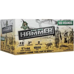Hevi-Shot HEVI-Hammer Shotshells 12ga 3" 1-1/4oz 1500 fps #2 100/ct - FAST SHIPPING-NO CREDIT CARD FEES