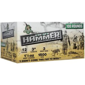 Hevi-Shot HEVI-Hammer Shotshells 12ga 3" 1-1/4oz 1500 fps #3 100/ct - FAST SHIPPING-NO CREDIT CARD FEES