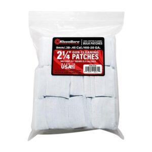 KleenBore 2 1/4" Bore Cleaning Patches.38/.45 Cal.410-20 ga 500/ct