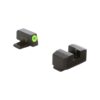 Ameriglo green tritium lumigreen outline front black serrated rear hellcat osp