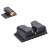 Meprolight hyper bright v-sight fixed pistol set for s&w m&p full size compact green with orange front