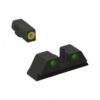 Meprolight ml41231 hyper-bright yellow ring front/green rear sights for kimber dasa revolvers