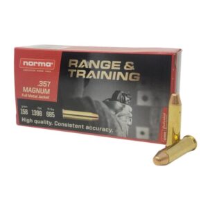 Norma Range & Training Handgun Ammunition .357 Magnum 158gr FMJ 1296 fps 50/rd - FAST SHIPPING-NO CREDIT CARD FEES