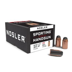 Nosler Sporting Handgun Revolver Bullets .44 cal .429" 300 gr JHP 100/ct - FAST SHIPPING-NO CREDIT CARD FEES