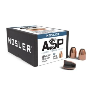 Nosler Sporting Handgun Pistol Bullets .45 cal .451" 230 gr JHP 250/ct - FAST SHIPPING-NO CREDIT CARD FEES