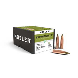 Nosler E-Tip Lead-Free Hunting Rifle Bullets .270 cal .277" 130 gr SPTZ E-TIP 50/ct - FAST SHIPPING-NO CREDIT CARD FEES