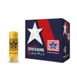 PPU Stars & Stripes Dove & Quail Shotshells  20ga 2-3/4'' 1 oz 1250 fps #8 25/ct - FAST SHIPPING-NO CREDIT CARD FEES