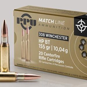 PPU Match Rifle Ammunition .308 WIN. 155 gr HPBT 2610 fps 20/ct - FAST SHIPPING-NO CREDIT CARD FEES