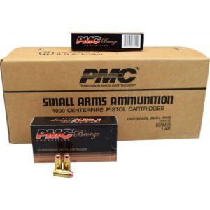 PMC Bronze 40 S&W Handgun Ammunition 180 gr FMJ 985 fps 1000/case (20 Boxes of 50) - FAST SHIPPING-NO CREDIT CARD FEES