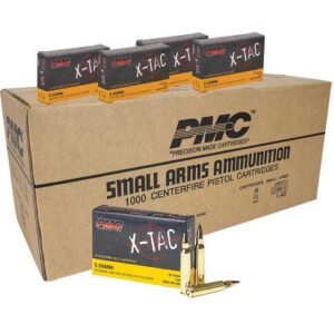 PMC X-Tac Green Tip Rifle Ammunition 5.56mm 62 gr FMJ 2920 fps 1000/ct Case (50-20/ct Boxes) - FAST SHIPPING-NO CREDIT CARD FEES