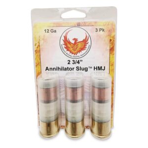 Phoenix Rising Annihilator Slug Shotshell 12ga 2-3/4" 485gr Slug 1540 fps 3/ct - FAST SHIPPING-NO CREDIT CARD FEES