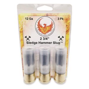 Phoenix Rising Sledge Hammer - Large HP Slug Shotshell 12ga 2-3/4" 685gr Slug 3/ct - FAST SHIPPING-NO CREDIT CARD FEES