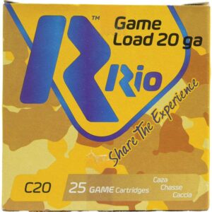 Rio Royal Buck 20ga 2-3/4"  9 plts #1 1345 fps 25/ct - FAST SHIPPING-NO CREDIT CARD FEES