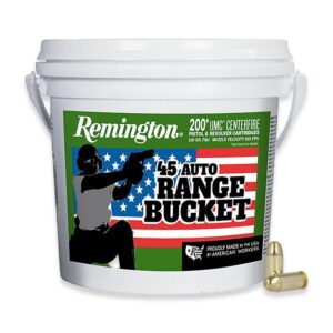 Remington UMC "Range Bucket" Handgun Ammunition.45 ACP 230 gr FMJ 835 fps 200/ct - FAST SHIPPING-NO CREDIT CARD FEES