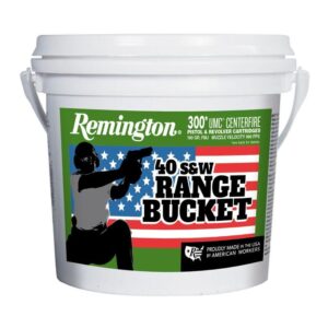 Remington UMC Range Bucket Handgun Ammunition .40 S&W 180 gr FMJ 990 fps 300/ct - FAST SHIPPING-NO CREDIT CARD FEES