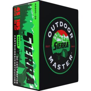 Sierra Outdoor Master Handgun Ammuntiion .45 ACP 185 gr JHP 20/ct - FAST SHIPPING-NO CREDIT CARD FEES