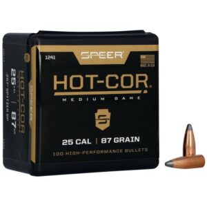 Speer Hot-Cor Rifle Bullets .25 cal .257" 87 gr SSP 100/ct - FAST SHIPPING-NO CREDIT CARD FEES