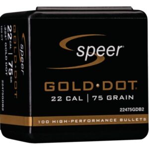 Speer Gold Dot Component Rifle Bullets .224 cal .224" 75 gr GOLD DOT SP - 100/Box - FAST SHIPPING-NO CREDIT CARD FEES