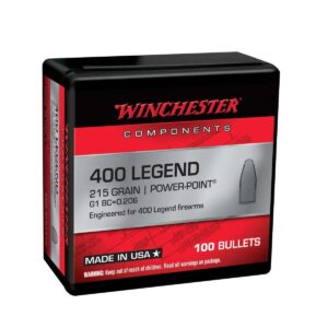 Winchester Rifle Bullets 400 Legend POWERPOINT 215 GR 100/ct - FAST SHIPPING-NO CREDIT CARD FEES