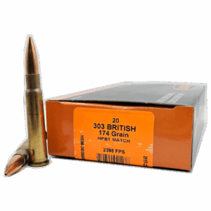 HSM AMMUNITION 303 BRITISH 174GR HPBT MATCH 20RD BOX 20 BOXES PER CASE - FAST SHIPPING-NO CREDIT CARD FEES