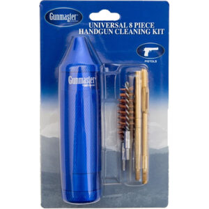 Gunmaster Compact Universal Pistol Cleaning Kit.22-.45 cal Aluminum Handle 8 pc.